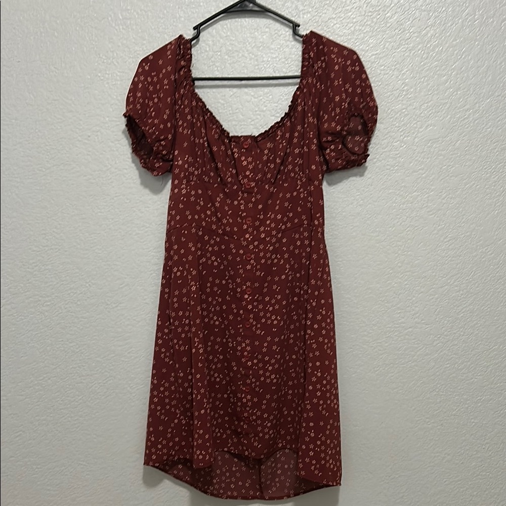 Floral Red Dress